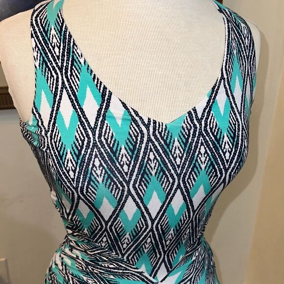 NWT Tart Turquoise/Black Patterned Maxi Dress Size Small - Picture 5 of 7